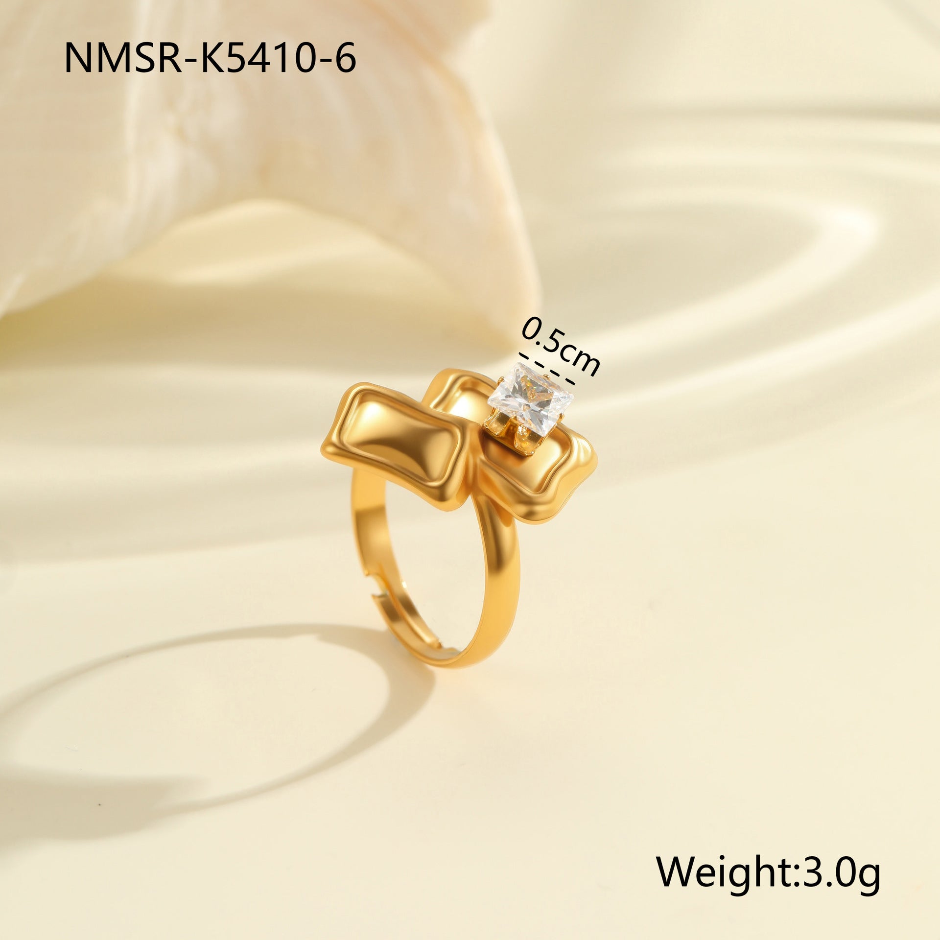 Ring K551-6 (Stainless Steel + Zircon)