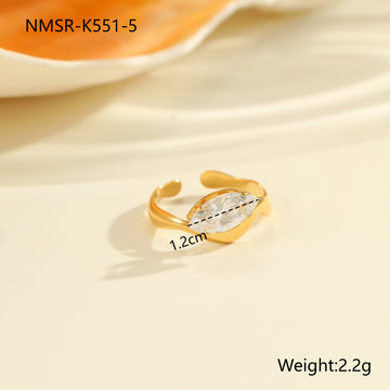 Ring K551-5 (Stainless Steel + Zircon)