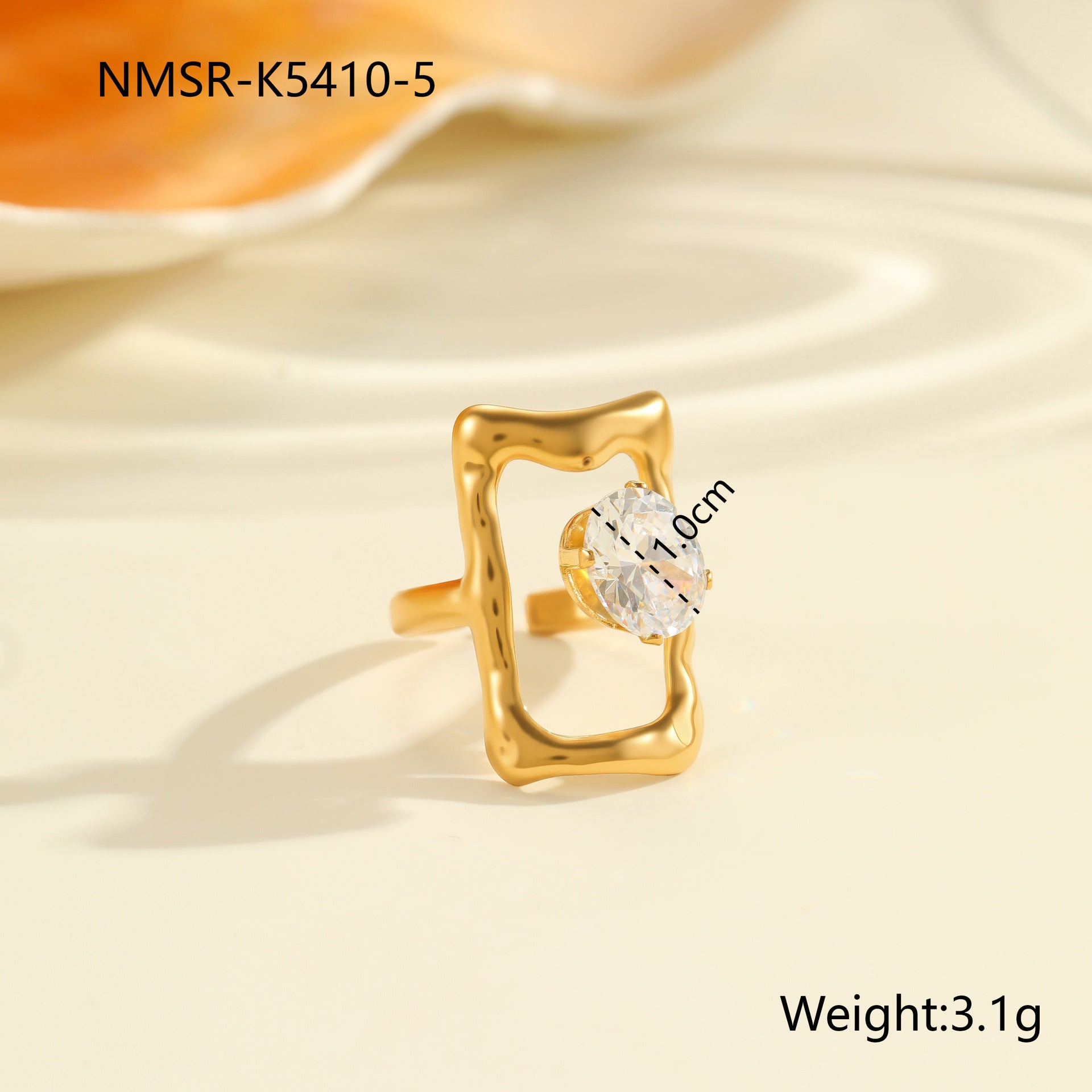 Ring K5410-5 (Stainless Steel + Zircon)