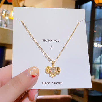 Necklace Gold Elephant (Stainless Steel + Copper)