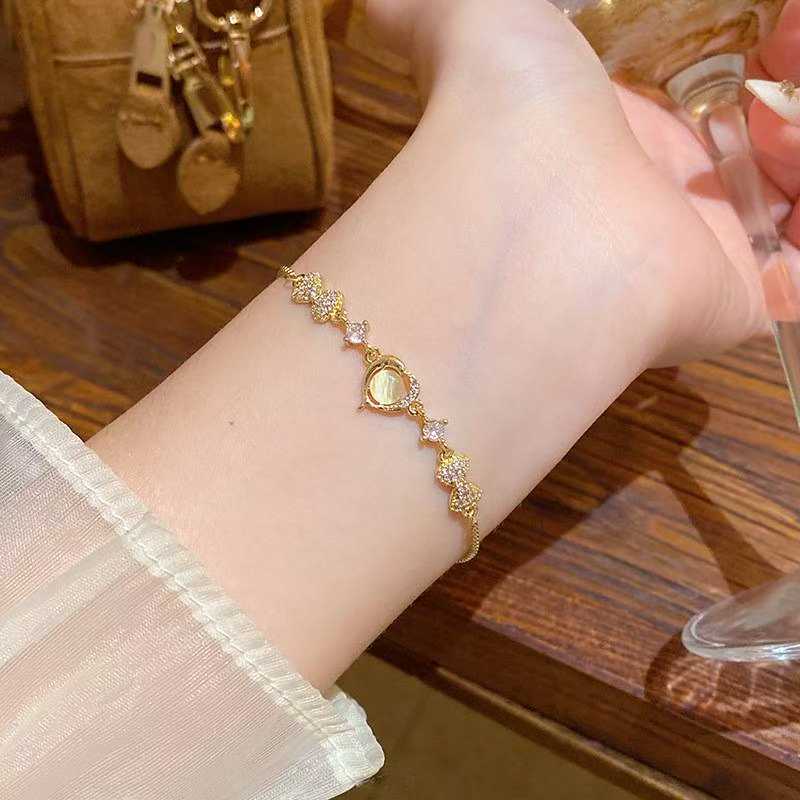 S769 Gold Copper + Zircon Bracelet