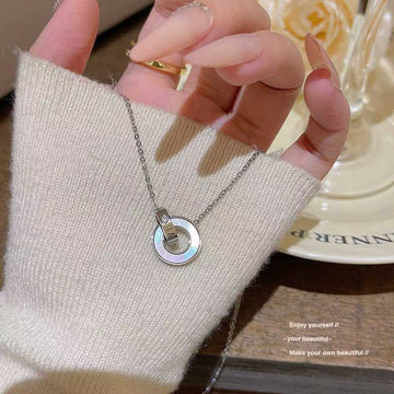 X178 Silver Titanium Steel Necklace