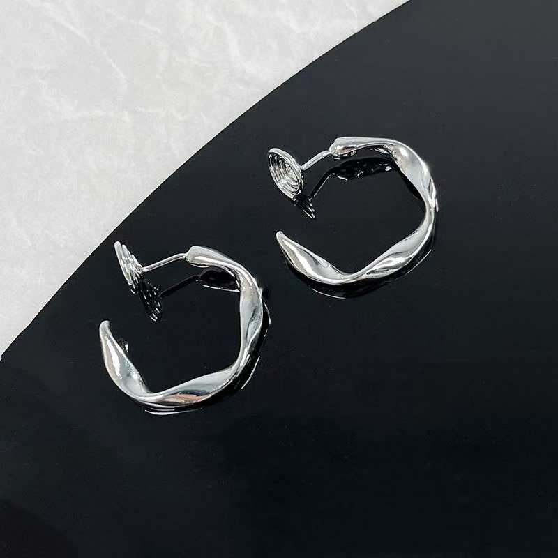 W66 Silver Twist Earrings