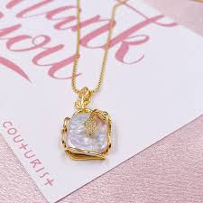 Necklace Freshwater Pearl (Real Gold Plating)