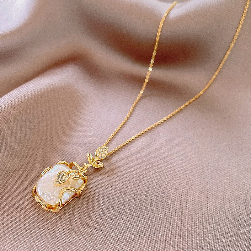 Necklace Freshwater Pearl (Real Gold Plating)